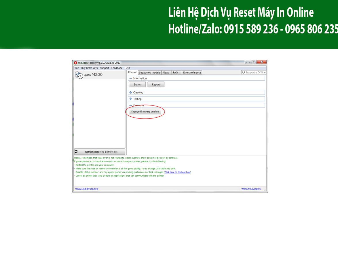 Key Firmware May In Epson M200 Step 2